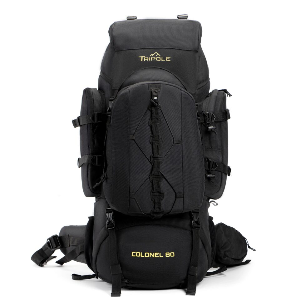 Tripole Colonel Metal Frame Rucksack with Detachable Bag Black